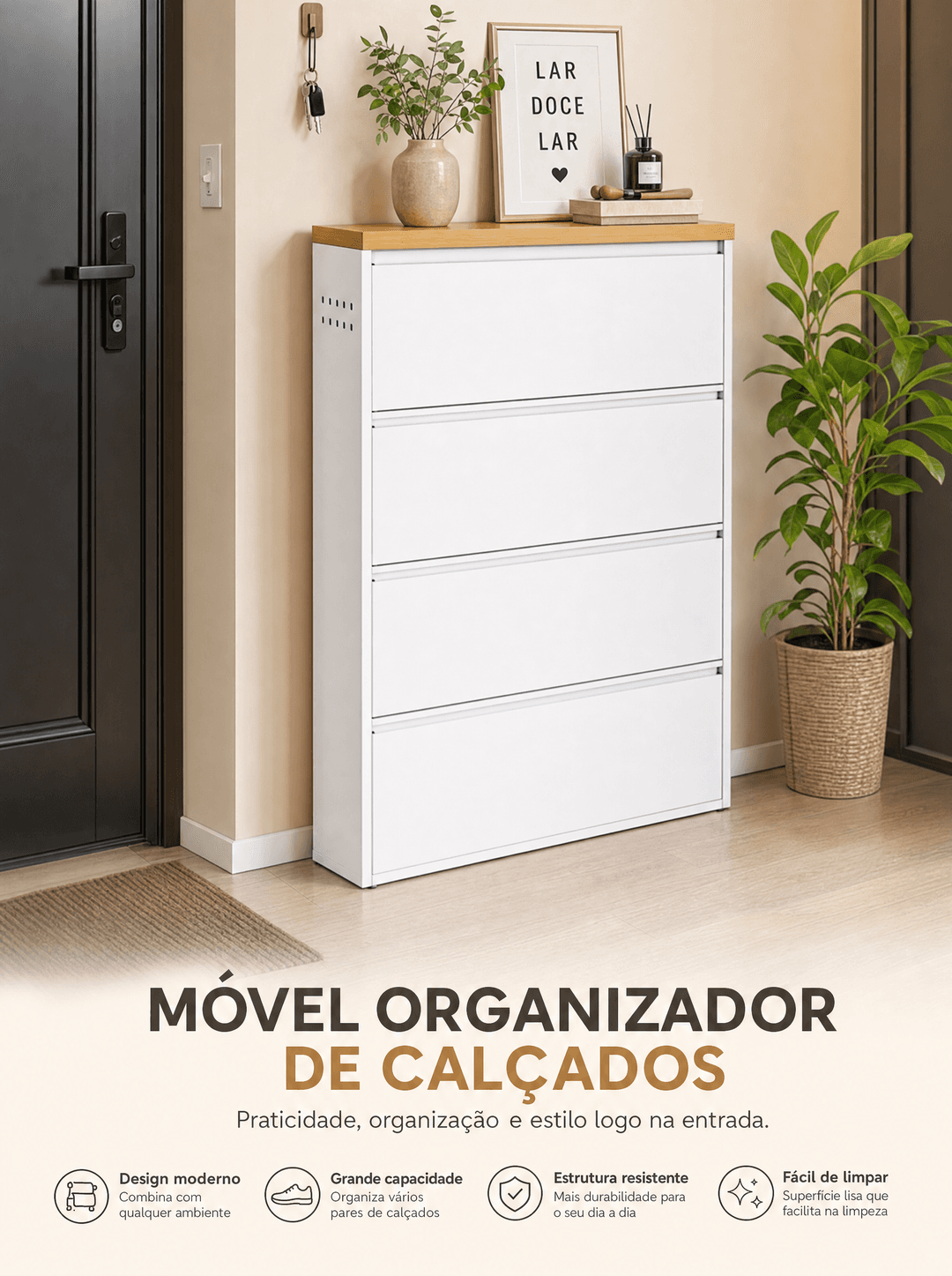 Móvel Organizador de Calçados 4 Gavetas Basculantes — foto 4